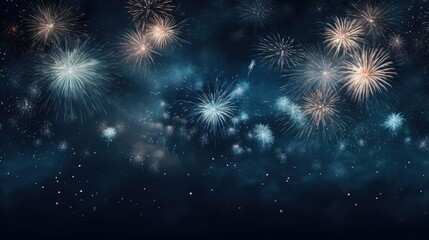 New Year's Eve party background banner fireworks background copy space