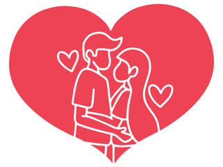 Romantic People Silhouette Valentine Day
