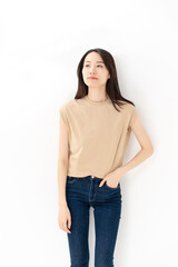 若い女性のポートレート　