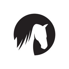 horse icon logo design vector