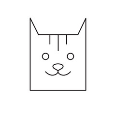 cute cat pets mascot cartoon icon logo design vector