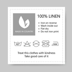 Organic Linen Washing Instruction