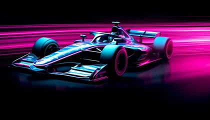 Foto op Canvas Dynamic wallpaper of a racing car © talkative.studio