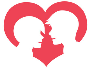 Couple or Human Lover Illustration
