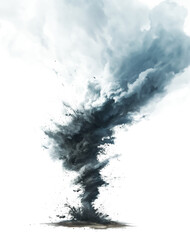 Tornado Illustration with Transparent Background - Isolated Graphic Asset