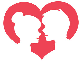 Romantic People Silhouette Valentine Day
