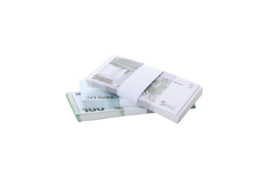 PNG, Stacks of American cash money, isolated on white background