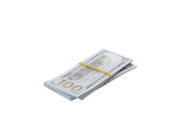PNG, Stacks of American cash money, isolated on white background