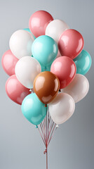 colorful balloons on the background