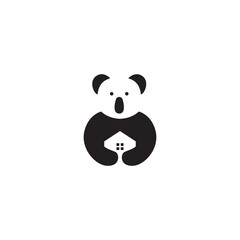 cute koala mascot cartoon icon logo design vector