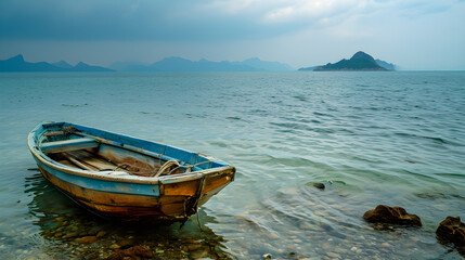 Fototapeta premium boat on the beach