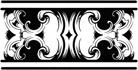 Tribal Polynesian mandala design, geometric Hawaiian tattoo style pattern vector ornament in black and white