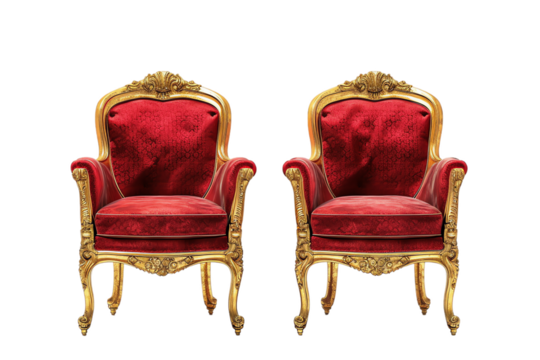 Isolated white leather armchair, a luxurious vintage piece of furniture with classic style and elegant design for comfortable home decor - Powered by Adobe