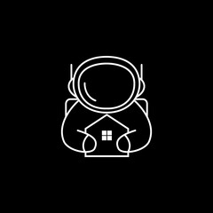 cute astronaut mascot cartoon icon logo design vector