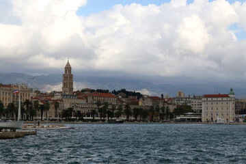Fototapeta premium Historical city centre of Split, Croatia. Beautiful view of the promenade.