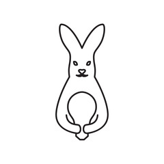 cute kangaroo mascot cartoon icon logo design vector