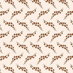 Seamless pattern with coffee beans