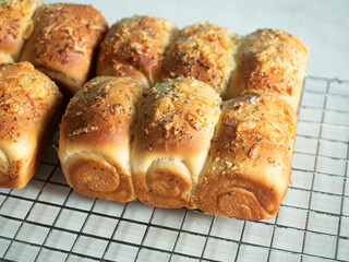 homemade garlic and cheese bread roll