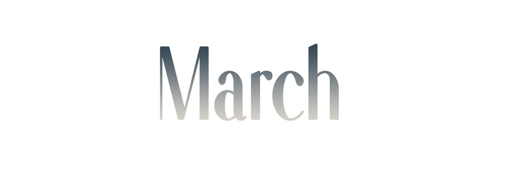 MARCH PNG with colorful gradients on transparent background