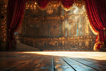 Obraz premium Dramatic Performance Space: Historic Theater Interior