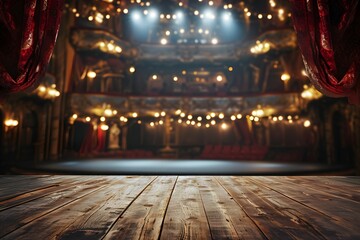 Obraz premium Dramatic Performance Space: Historic Theater Interior