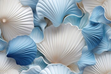 Minimal seashells aesthetic summer background. ai generated