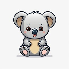 Cute koala cartoon. Cute koala vector illustration. Generative AI