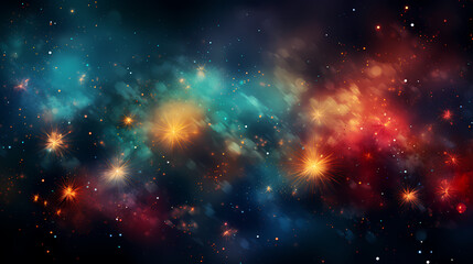 Beautiful fireworks background at night for holiday decoration