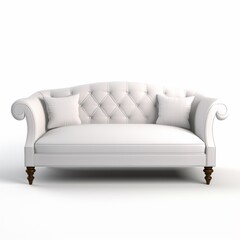 Nice small white couch image Generative AI