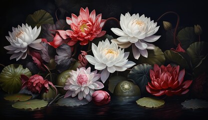 Obraz na płótnie Canvas Pure beauty of white lotus