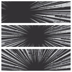 Fototapeta premium Abstract explosion black grunge banners