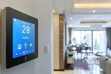 Smart home hubs and control centers in modern interiors.