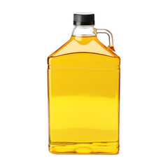 A Container of Generic Vegetable Oil.. Isolated on a Transparent Background. Cutout PNG.