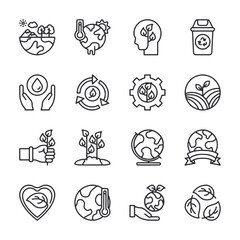 set of icons Earth Day