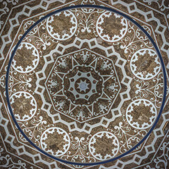 Dining Room Ceiling of Countess of Edla at Pena Palace Park, Sintra, Lisbon, Portugal