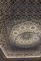 Dining Room Ceiling of Countess of Edla at Pena Palace Park, Sintra, Lisbon, Portugal