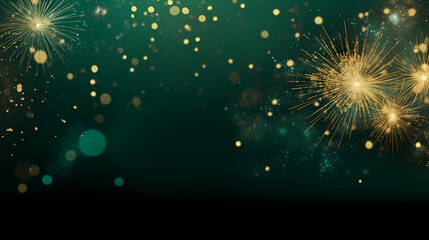 Beautiful creative holiday background with fireworks and sparkles