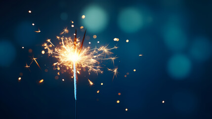 Beautiful creative holiday background with fireworks and sparkles