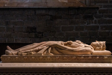 tomb of Sancho VII the Strong, chapter house, Roncesvalles, Royal Collegiate Church of Santa María...