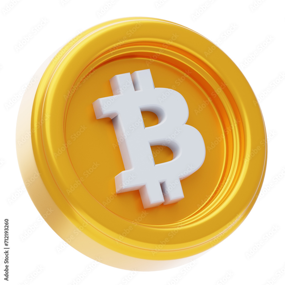 Poster 3d crypto navigating the of bitcoin. 3d illustration, 3d element, 3d rendering. 3d visualization iso