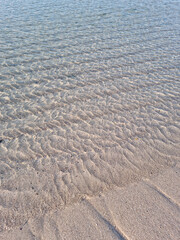 Sandy beach and clear sea water