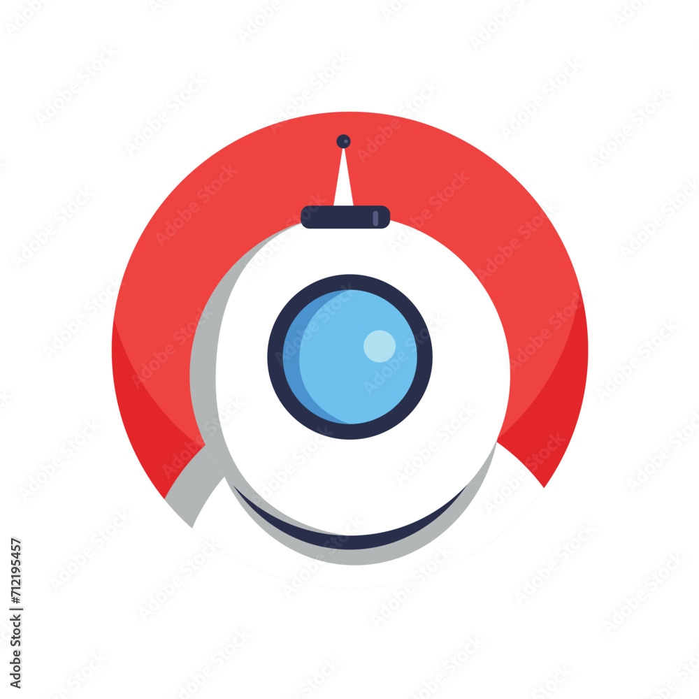 Poster avatar of robot in the colorful style. funny robot avatar is a perfect fusion of design and humor, r