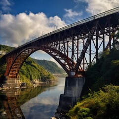 Taiwan second largest railway bridge images Generative AI