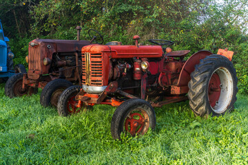 old farm tractor, Burguete, Santiago's road, Navarra, Spain