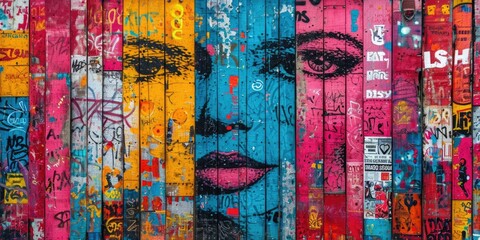Fototapeta premium Urban Graffiti Art Collage