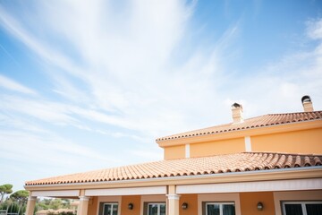 mediterraneanstyle clay tile roofing on a luxury hotel