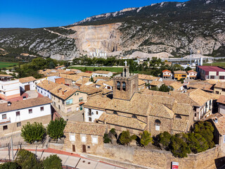 town of Liedena and lime kilns of Liskar, Navarra, Spain