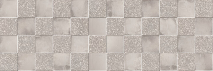 Cement texture and modern mosaic pattern, 3d background