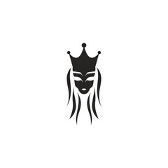 beautiful women minimalist icon logo design vector