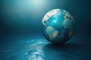 background with a world map or globe, symbolizing the international reach and global presence of a business